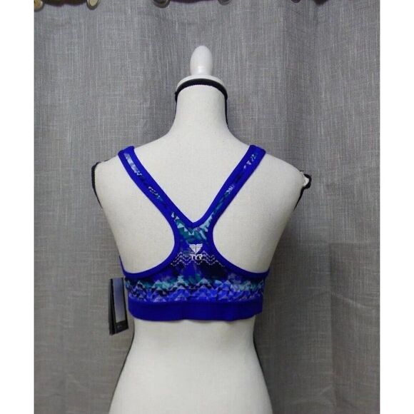 TYR Women's Emerald Lake Racerback Bikini Top, Size L (10/12); Velvet/Turquoise - Picture 5 of 12